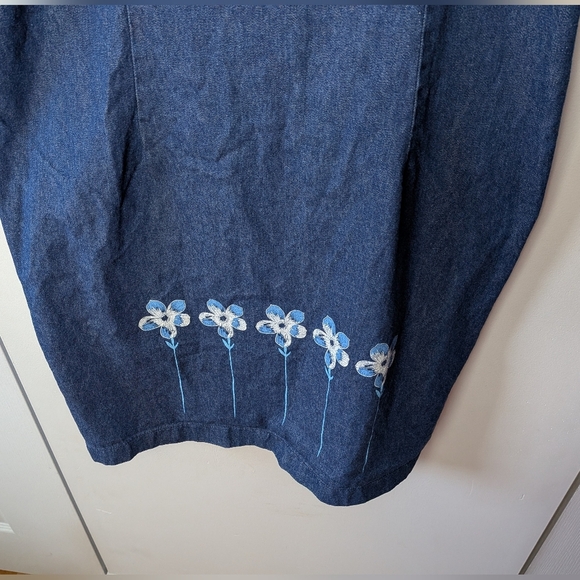 Y2K 2000 Vintage Jesse Ryan Denim Mini Dress Size Large Made In Canada - Picture 3 of 11